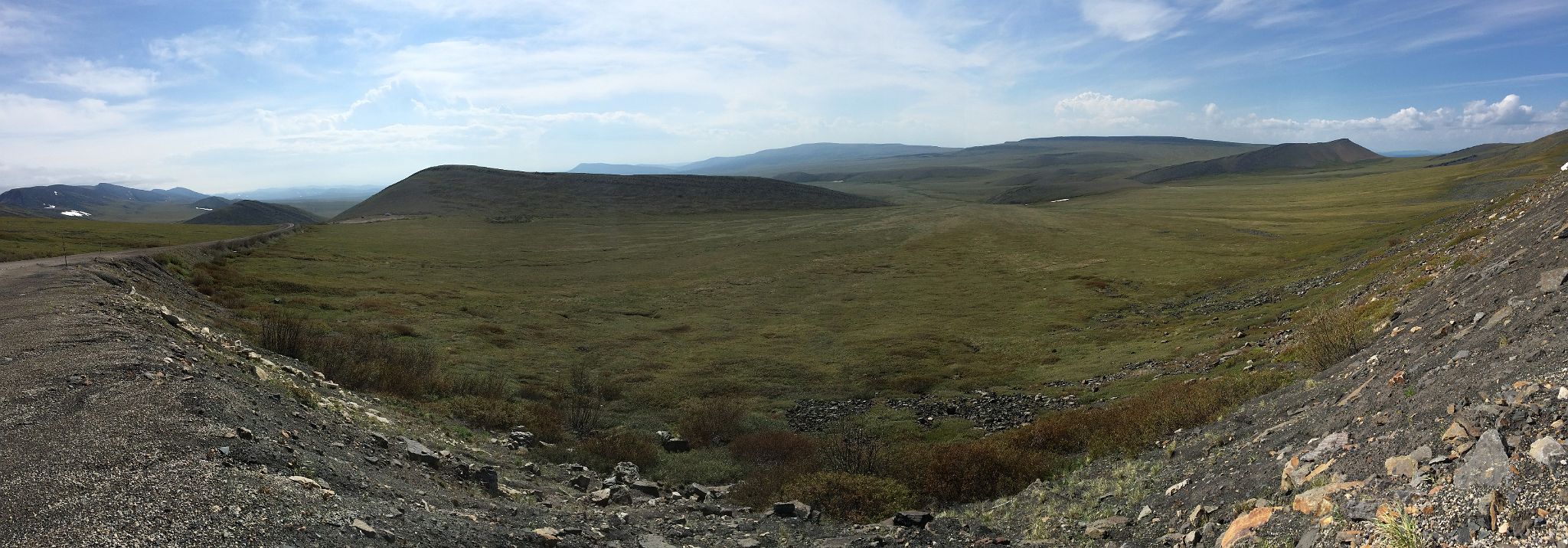 20B Panoramic View To Yukon From Border With Northwest Territories Dempster Highway On Day Tour From Inuvik To Arctic Circle